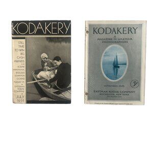 Kodakery A Magazine for Amateur Photgraphers Sept 1929 & July 1931